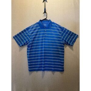 PGA Tour Polo Men's XL Royal Blue Striped